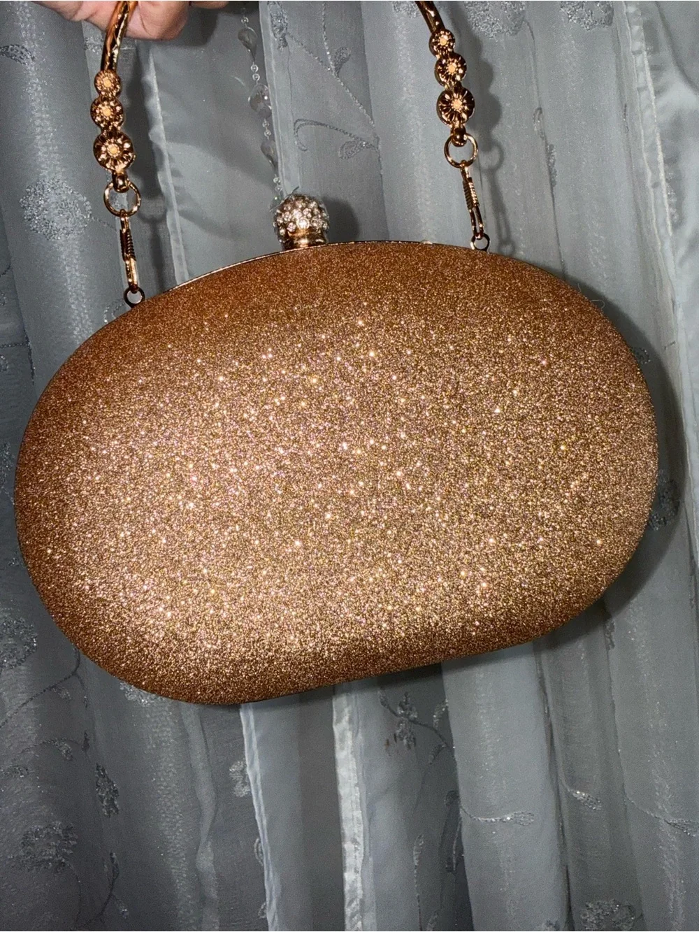 Brand new Yellow and gold beaded and blinged out purse